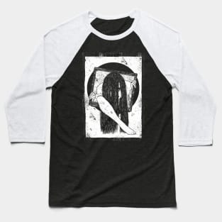 TV Set SADAKO (white print) Baseball T-Shirt